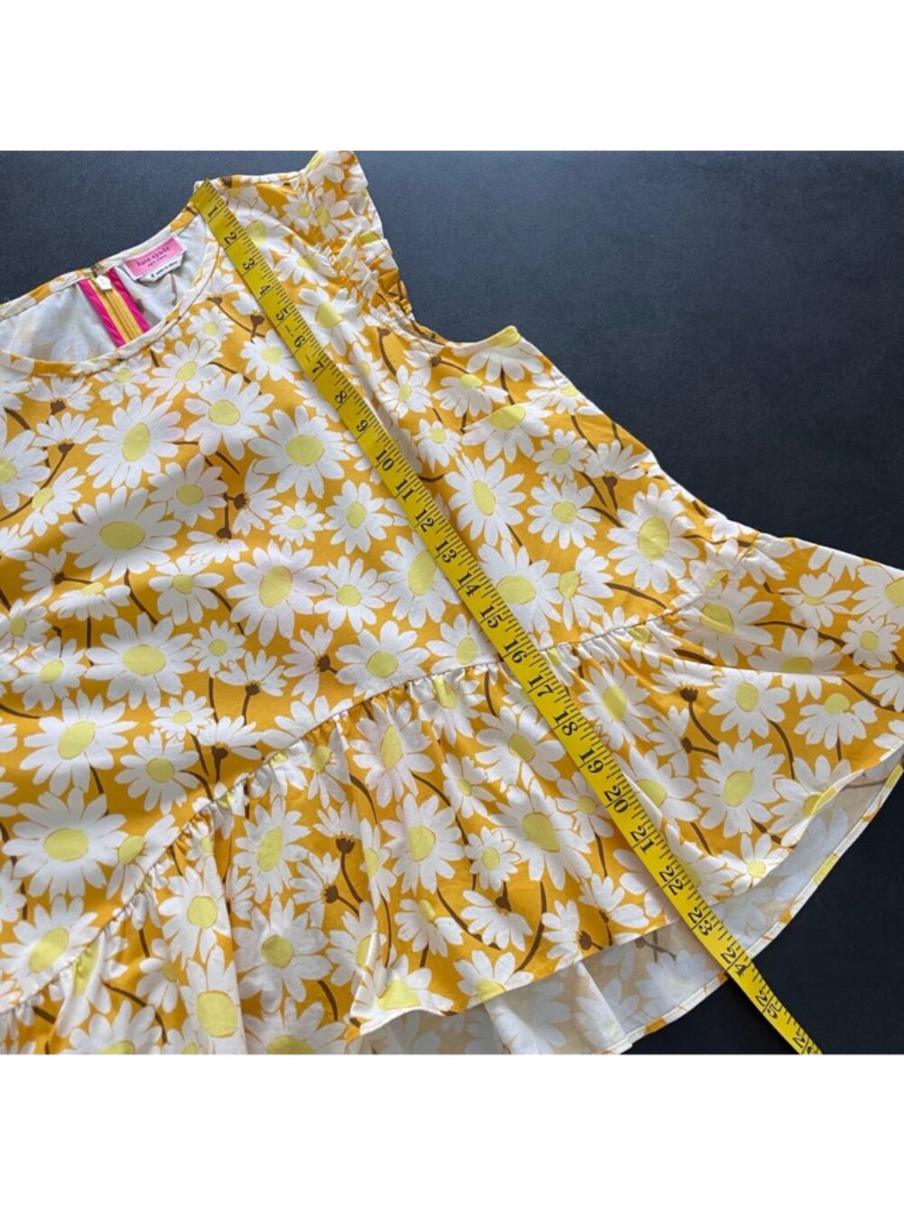 Kate Spade Womens Twee Daisy Peplum Top Size 8 Coquette Cottagecore Floral Retro - Picture 11 of 11